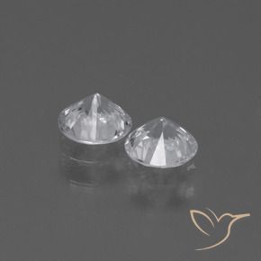 Sapphire Gemstones in 4.5 mm (calibrated) Size for Sale, Sapphire Stones in Clear White Color