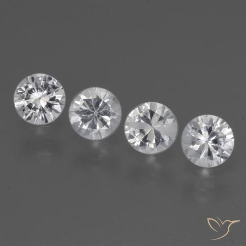 1.42ctw Natural Clear White Sapphire, Round, VS