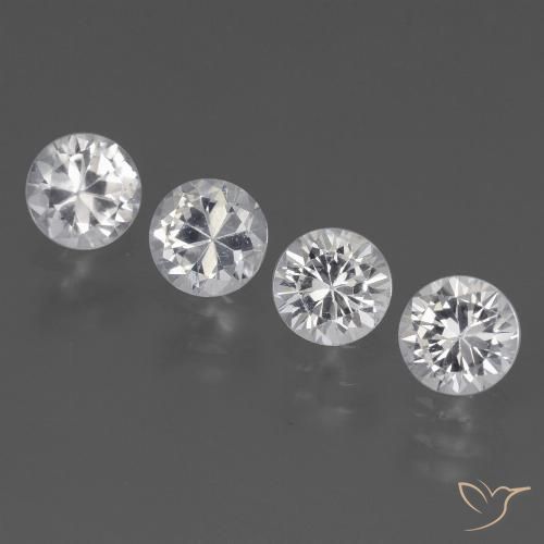 ホワイト サファイア 宝石 - 0.4ct ダイヤモンドカット (ID: 445468)