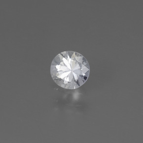 0.40 ct White Sapphire Stone, Natural Sapphire in Diamond-Cut Shape for Sale