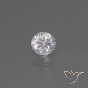 0.42 ct White Sapphire Stone, Natural Sapphire in Diamond-Cut Shape for Sale