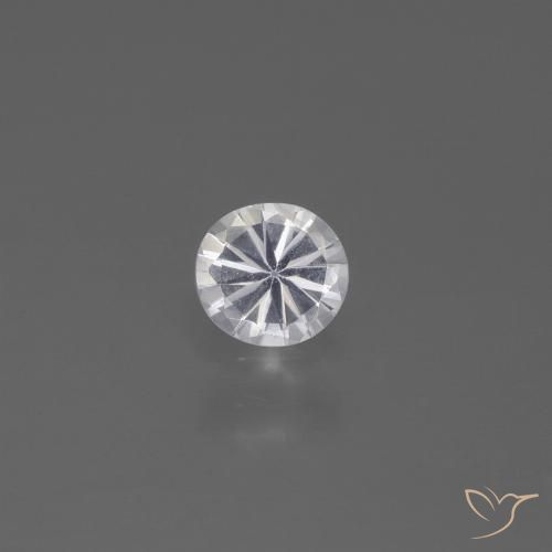 0.38ct Natural White Sapphire, Round, VS