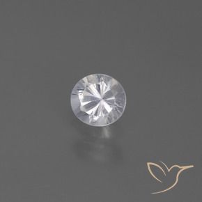 0.46 ct White Sapphire Stone, Natural Sapphire in Diamond-Cut Shape for Sale