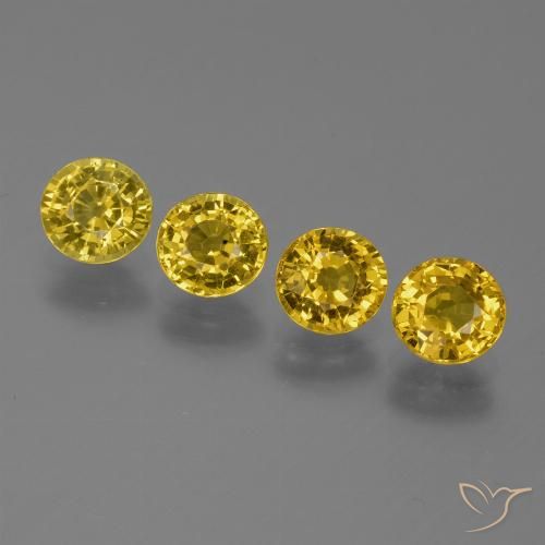 2.92ctw Natural Deep Yellow Sapphire, Round, VVS-VS