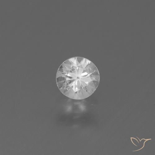 0.43ct Natural White Sapphire, Round, VS