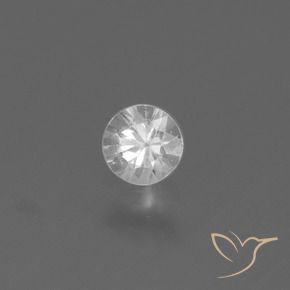 0.43 ct White Sapphire Stone, Natural Sapphire in Diamond-Cut Shape for Sale