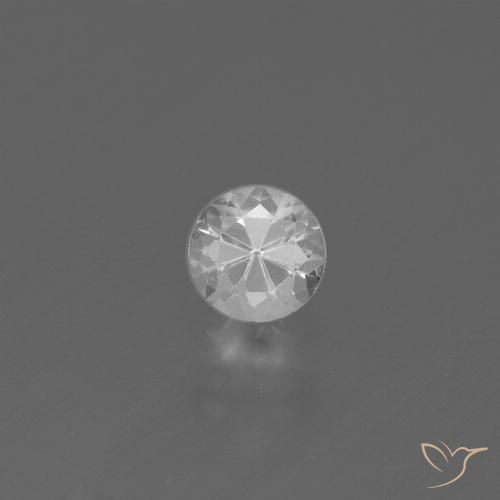 来自马达加斯加 0,33 克拉圆形白色蓝宝石,尺寸 4,4 mm 毫米,天然宝石,VS 净度,1 钻石切割蓝宝石,莫氏硬度为 9 适合日常佩戴饰品, 九月生日石, Photo A