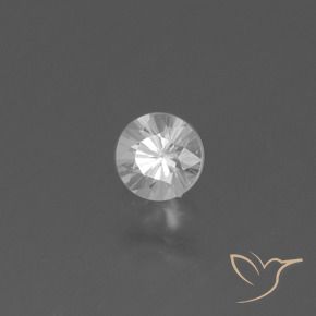 0.43 ct White Sapphire Stone, Natural Sapphire in Diamond-Cut Shape for Sale