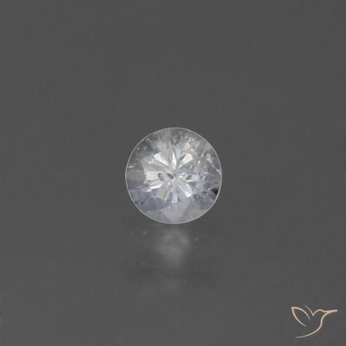 0.46ct Natural White Sapphire, Round, VS