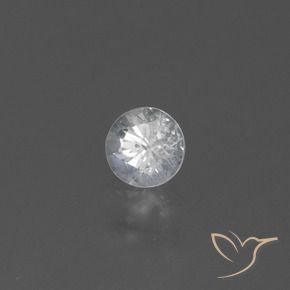 0.46 ct White Sapphire Stone, Natural Sapphire in Diamond-Cut Shape for Sale