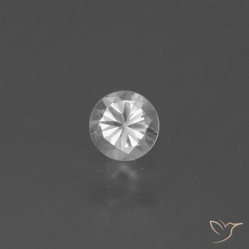 0.43ct Natural White Sapphire, Round, VS