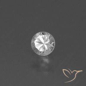 0.43 ct White Sapphire Stone, Natural Sapphire in Diamond-Cut Shape for Sale