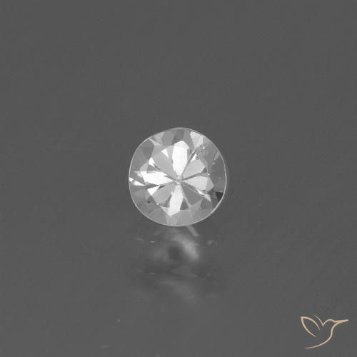 0.42ct Natural White Sapphire, Round, VS