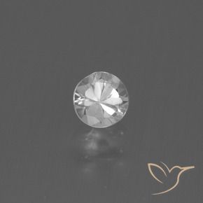 0.42 ct White Sapphire Stone, Natural Sapphire in Diamond-Cut Shape for Sale