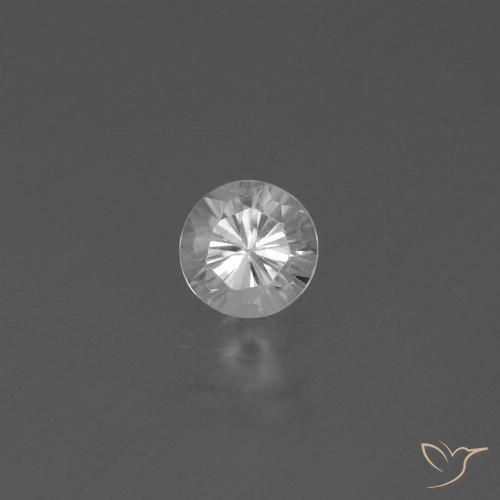 0.46ct Natural White Sapphire, Round, VS