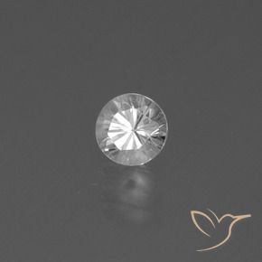 0.46 ct White Sapphire Stone, Natural Sapphire in Diamond-Cut Shape for Sale