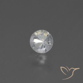 0.45 ct White Sapphire Stone, Natural Sapphire in Diamond-Cut Shape for Sale