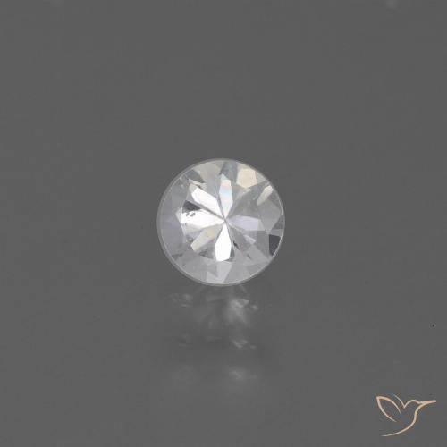 0.42ct Natural White Sapphire, Round, VS