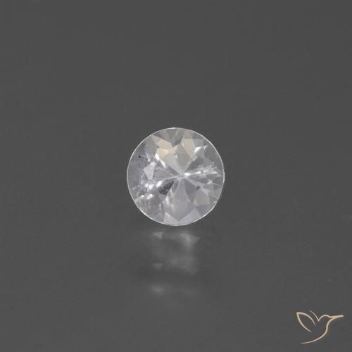 Zafiro blanco suelto de 0,47 quilates, talla de diamante de 4,5 mm de Madagascar, Photo A