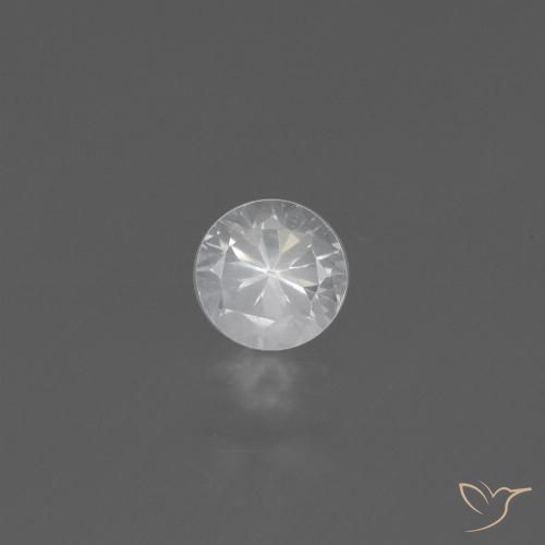 0.49 ct White Sapphire Gemstone, Sapphire Gem in Diamond-Cut Shape for Sale.