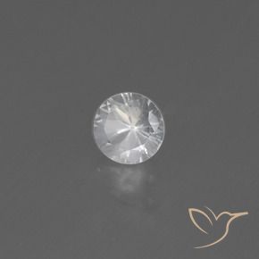 0.49 ct White Sapphire Stone, Natural Sapphire in Diamond-Cut Shape for Sale