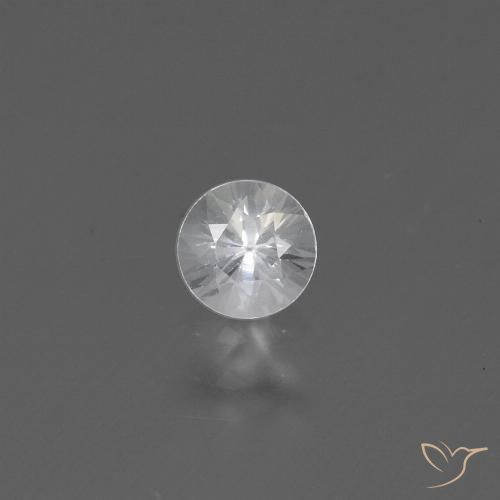 0.43ct Natural White Sapphire, Round, VS