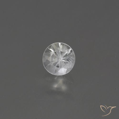 0.46ct Natural White Sapphire, Round, VS