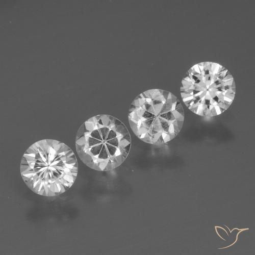 1.57ctw Natural White Sapphire, Round, VS
