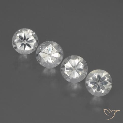 1.64ctw Natural White Sapphire, Round, VVS-VS