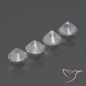 Sapphire Gemstones in 4.3 mm Size for Sale, Sapphire Stones in White Color