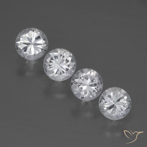 1.67 ct White Sapphire, 4.4 mm Diamond Cut From Madagascar, Photo A
