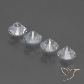 Sapphire Gemstones in 4.5 mm (calibrated) Size for Sale, Sapphire Stones in White Color