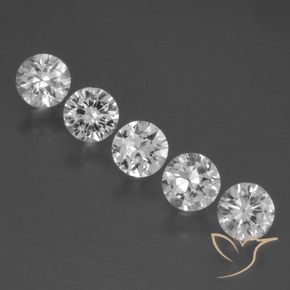 1.75 ctw White Sapphire Stones, Natural Sapphire in Diamond-Cut Shape for Sale