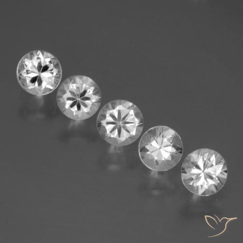 2.12ctw Natural White Sapphire, Round, VVS-VS, Photo A