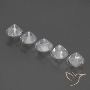 Sapphire Gemstones in 4.3 mm Size for Sale, Sapphire Stones in White Color