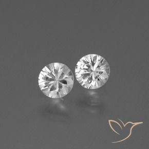 0.72 ctw White Sapphire Stones, Natural Sapphire in Diamond-Cut Shape for Sale