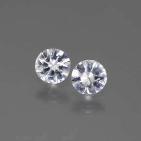Clear White Sapphire Gem - 0.4ct Diamond-Cut (ID: 445589)