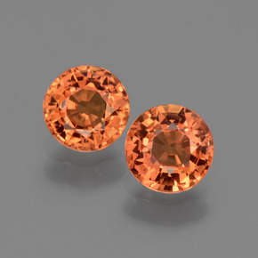 0.6ct Round Facet Orange Sapphire for sale thumb image of 0.6ct Round Facet Orange Sapphire (ID: 446332)