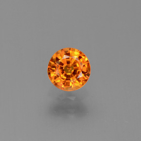 0.6ct Round Facet Yellow Orange Sapphire Gem for sale 0.6ct Round Facet Yellow Orange Sapphire Gem (ID: 446365)