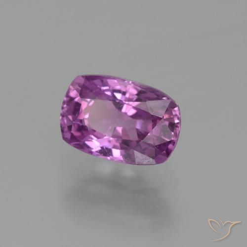 1.59 ct Purple Sapphire Stone, Natural Sapphire in Cushion-Cut Shape for Sale