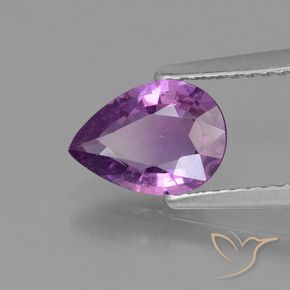 1.42 ct Violet Sapphire Stone, Natural Sapphire in Pear Facet Shape for Sale