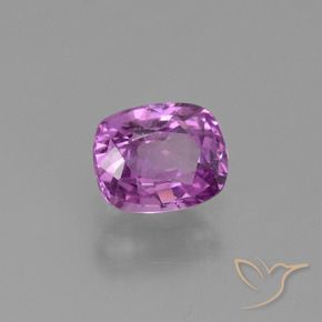 1.21 ct Purple Sapphire Stone, Natural Sapphire in Cushion-Cut Shape for Sale