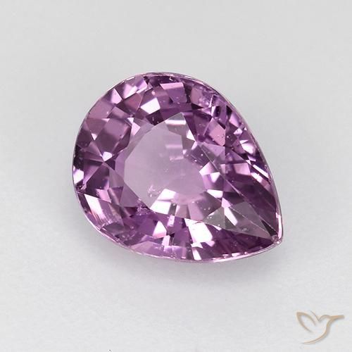 1.26 ct Purple Sapphire Stone, Natural Sapphire in Pear Facet Shape for Sale