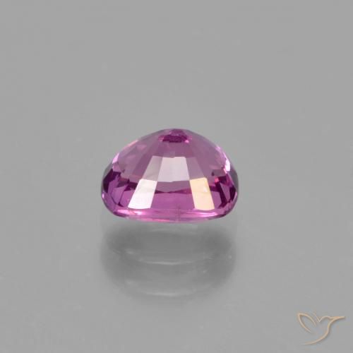 Sapphire Gemstone in 6.5 x 5.3 mm Size for Sale, Sapphire Stone in Intense Pinkish Purple Color