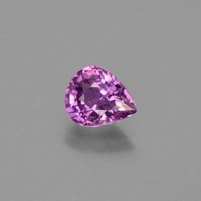 Intense Purple Сапфир Камень - 1.3ct Фасетная Груша (ID: 447699)