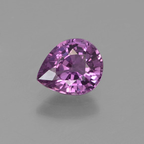 Púrpura intenso Zafiro Gema - 1.1ct Corte en forma de pera (ID: 447702)