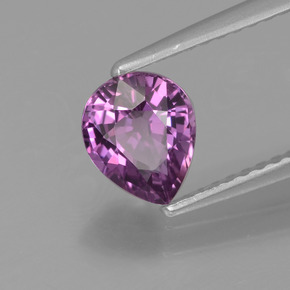 1.10 ct Purple Sapphire Stone, Natural Sapphire in Pear Facet Shape for Sale