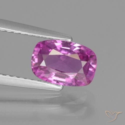 1.31ct Natural Pinkish Purple Sapphire, Cushion, VS
