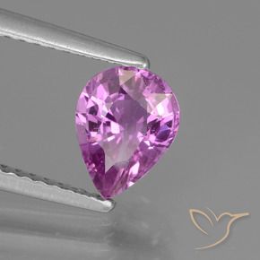 1.27 ct Purple Sapphire Stone, Natural Sapphire in Pear Facet Shape for Sale