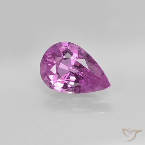 Saphir violet en vrac de 1,06 ct, taille poire de 8,2 x 5,6 mm de Tanzanie, Photo A